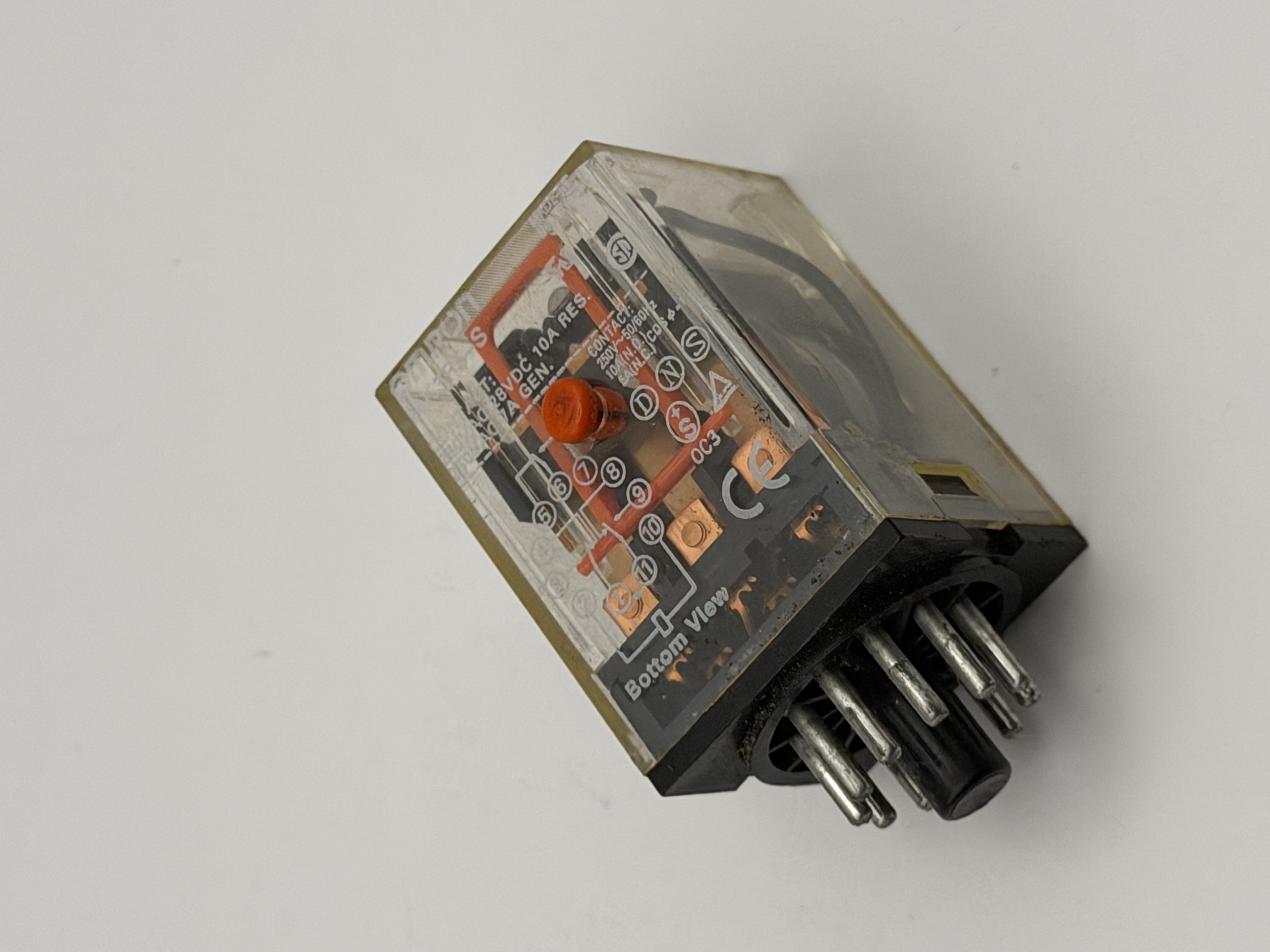 MK3P5-S 120VAC 10A 11-Pin 3PDT General Purpose Plug-In Relay