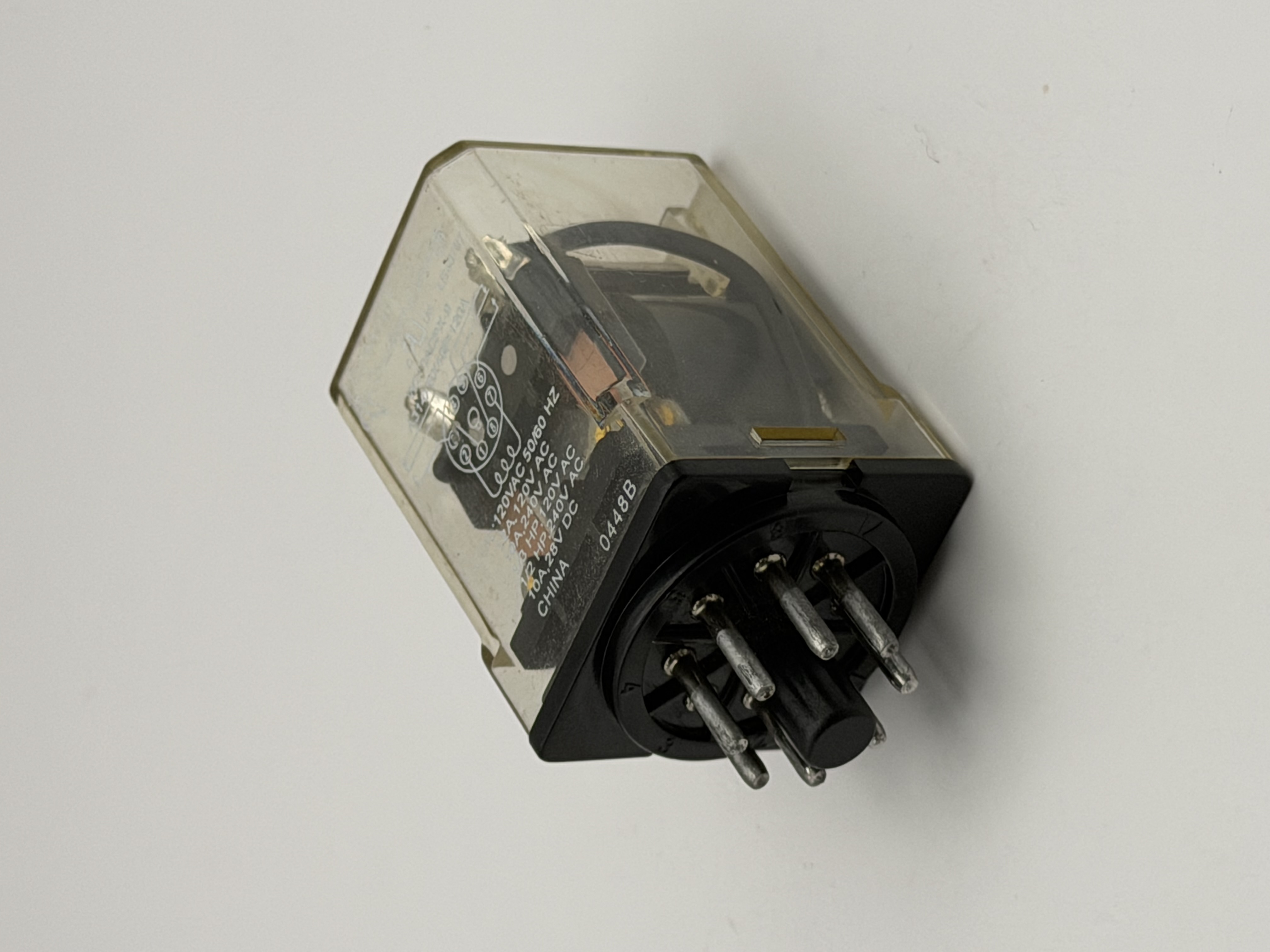 A314XBX48P-120A 120VAC 10A DPDT 8-Pin Plug-In Control Relay