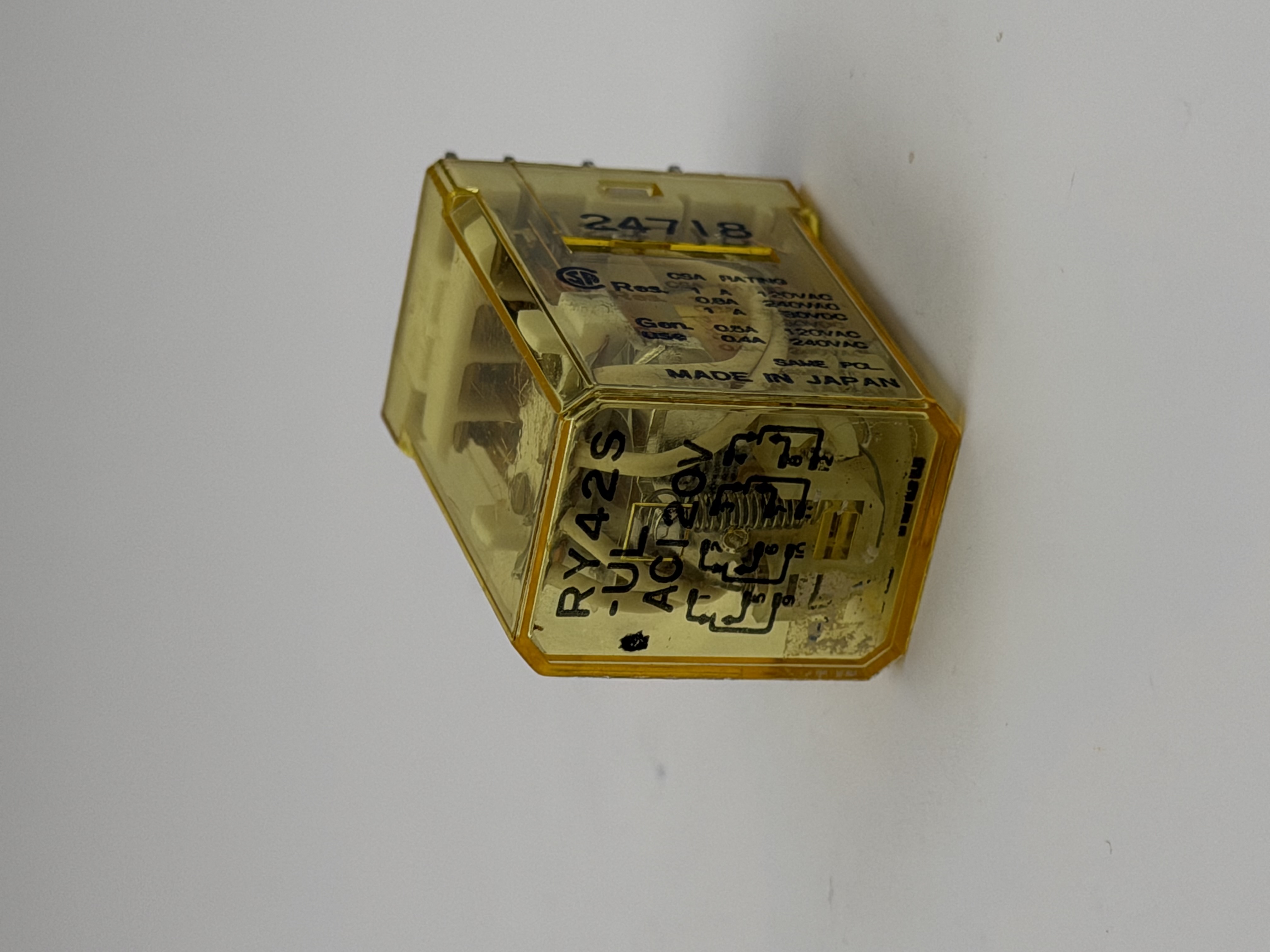 RY42S-UL 120VAC 4PDT General Purpose Plug-In Relay Made in Japan