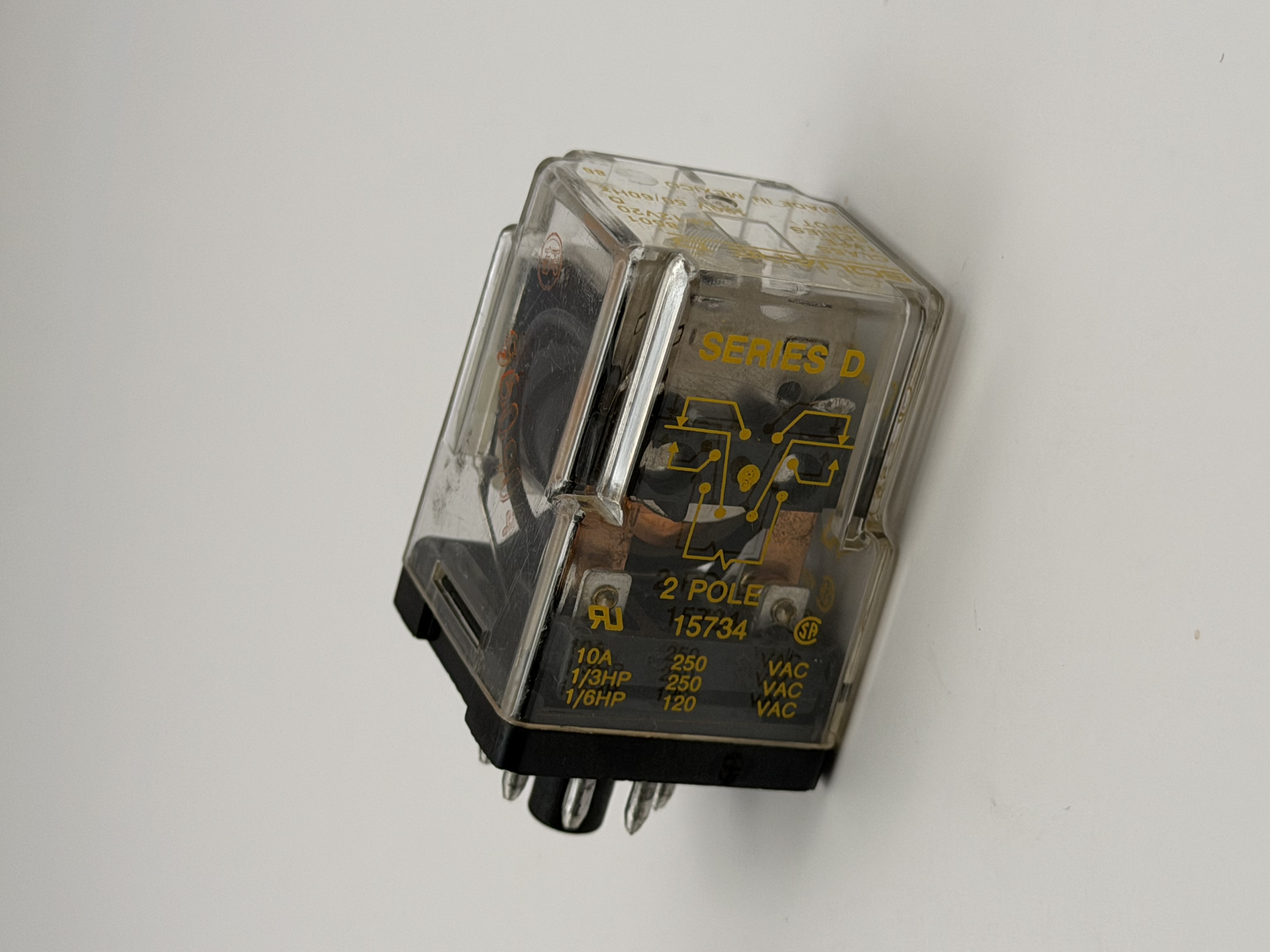 SQUARE D 8501 KP12V20 Series D 120VAC DPDT 8-Pin Plug-In Relay