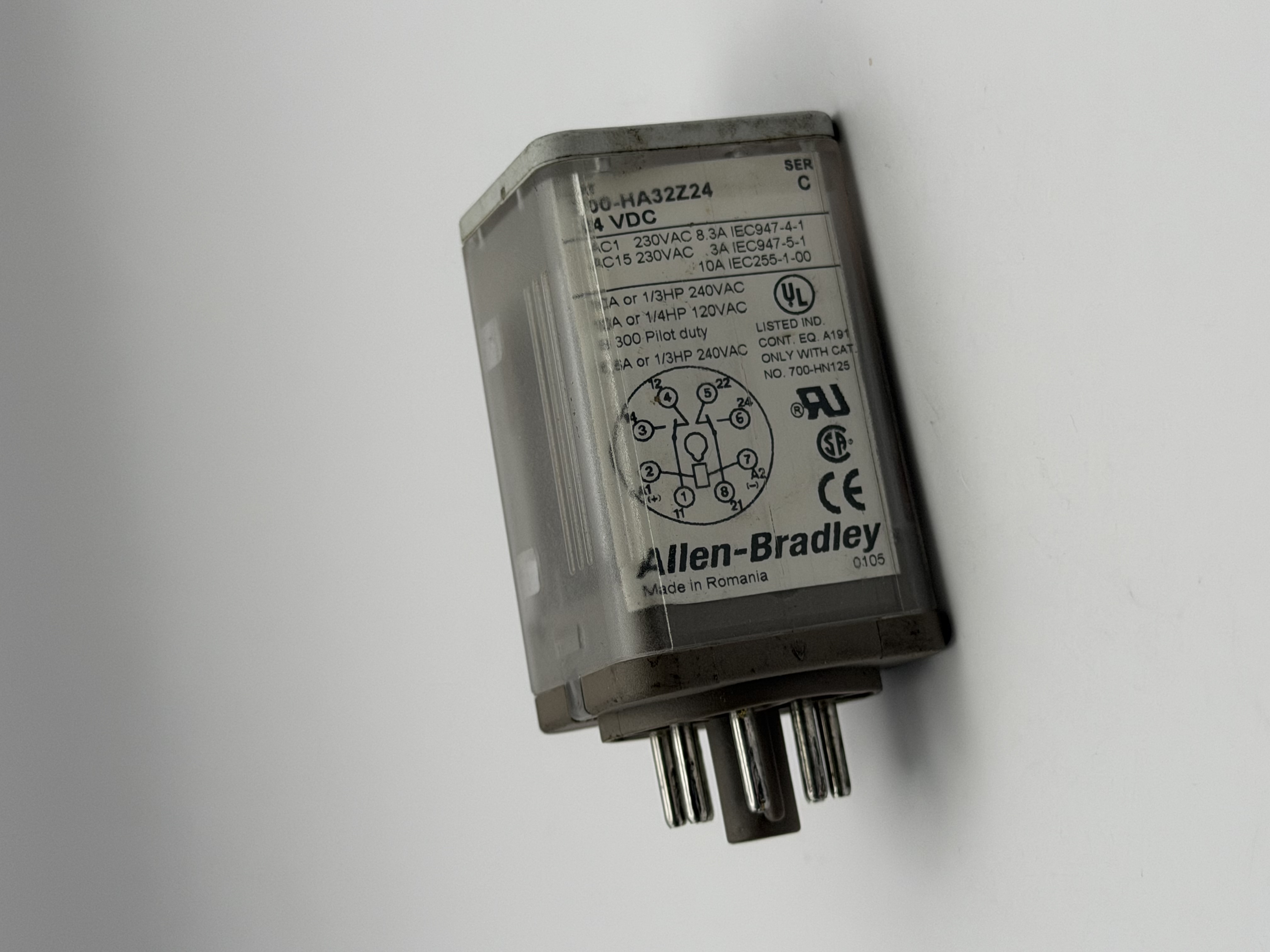 700-HA32Z24 Series C 24VDC DPDT 8-Pin 10A General Purpose Relay