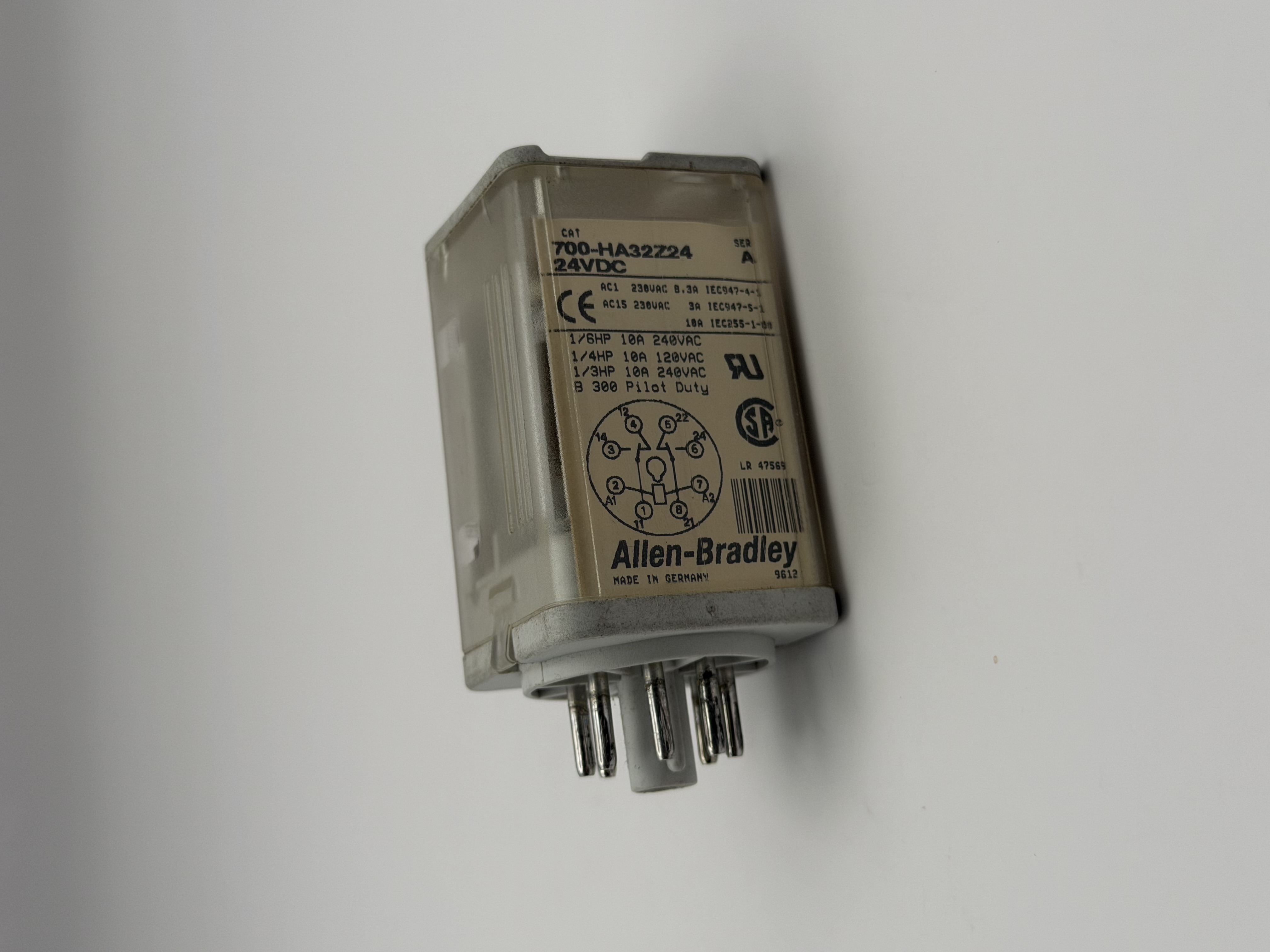 700-HA32Z24 Series A 24VDC DPDT 8-Pin 10A General Purpose Relay
