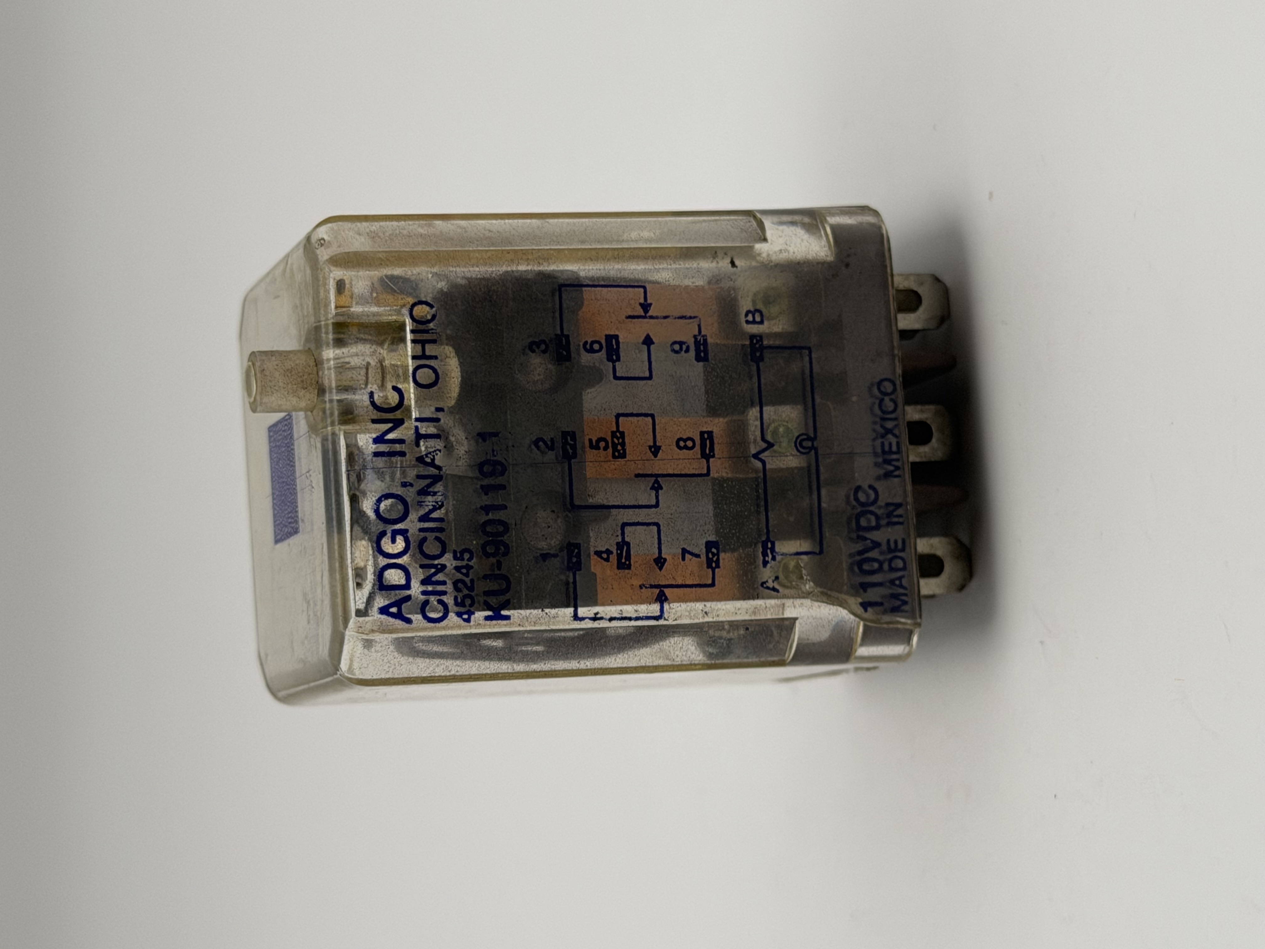 KU-90119-1 110VDC 3PDT 11-Pin General Purpose Relay