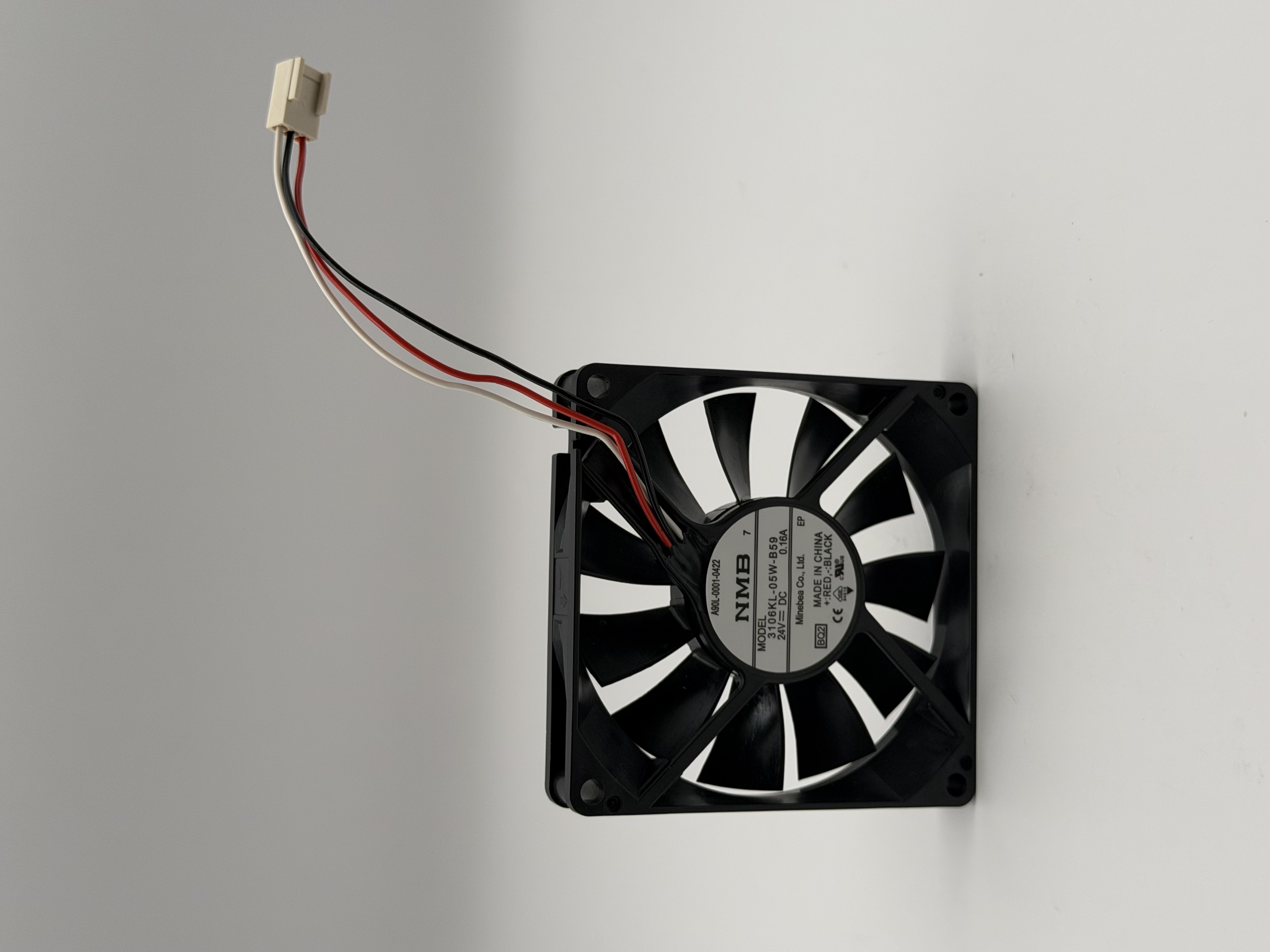A90L-0001-0422 NMB 3106KL-05W-B59 Cooling Fan 24VDC 0.16A 3-Pin