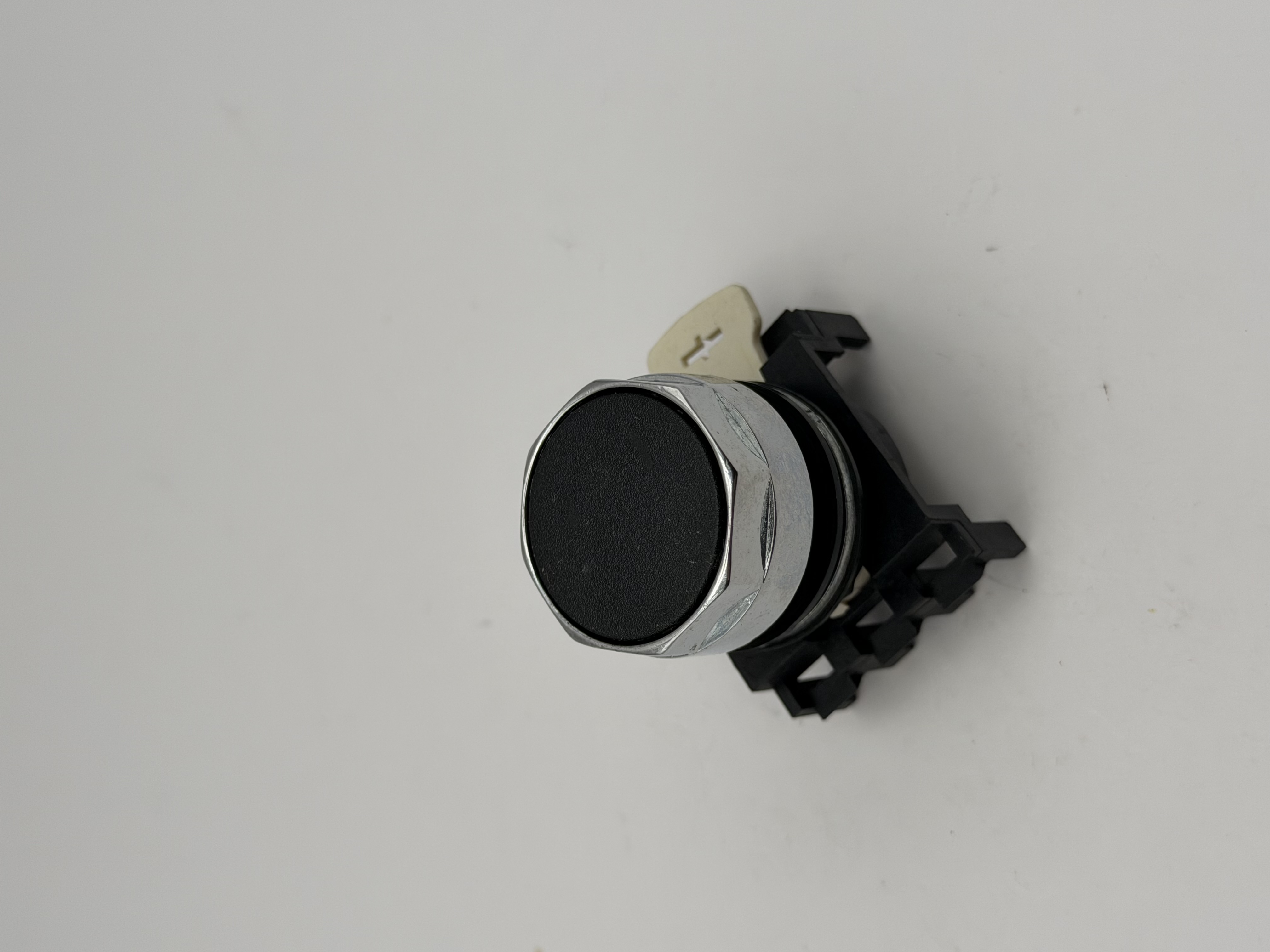 E22E1 25mm Black Extended Push Button Chrome Bezel Eaton