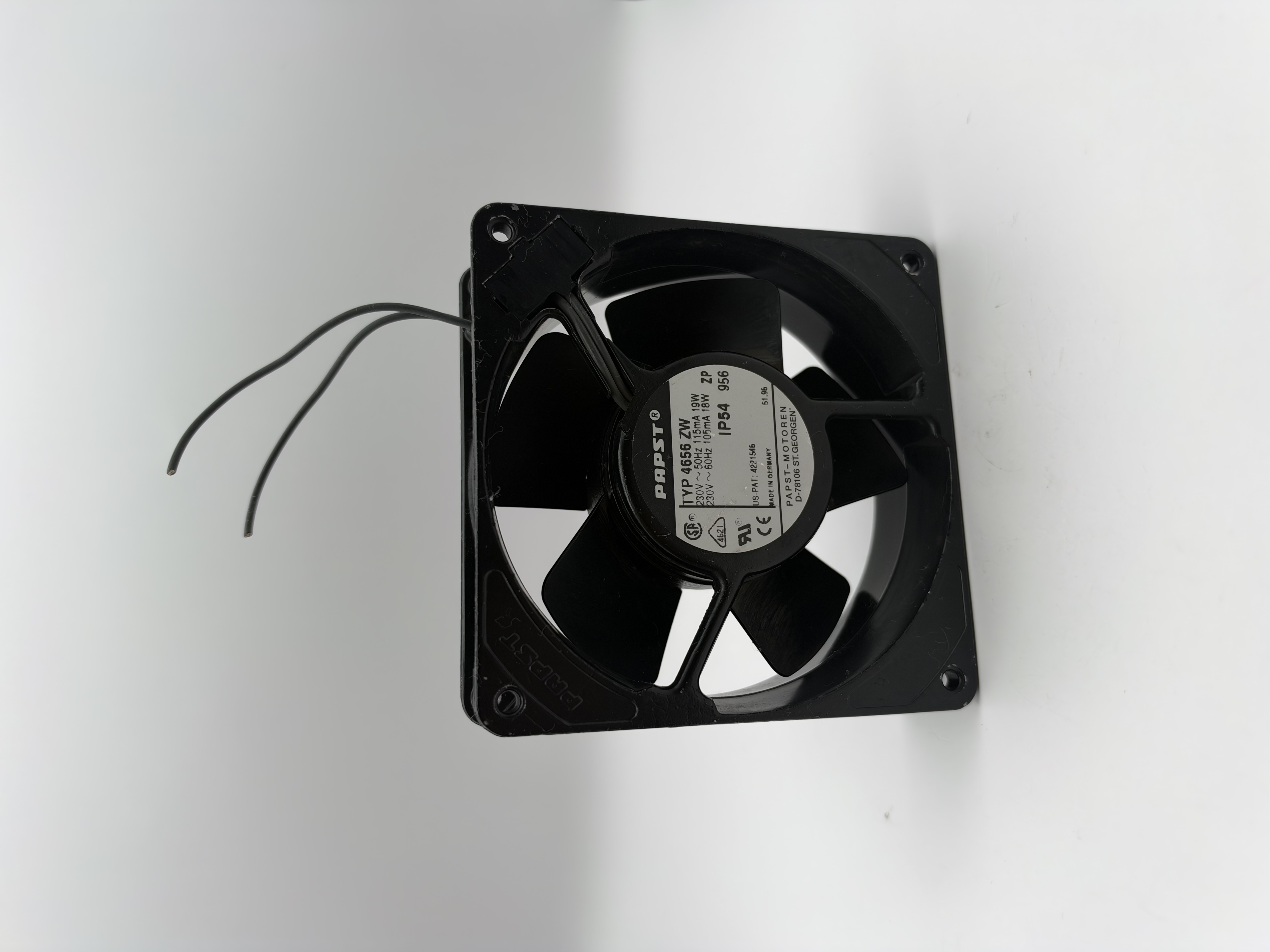 4656 ZW AC Axial Cooling Fan 230VAC 19W 119x119x38mm