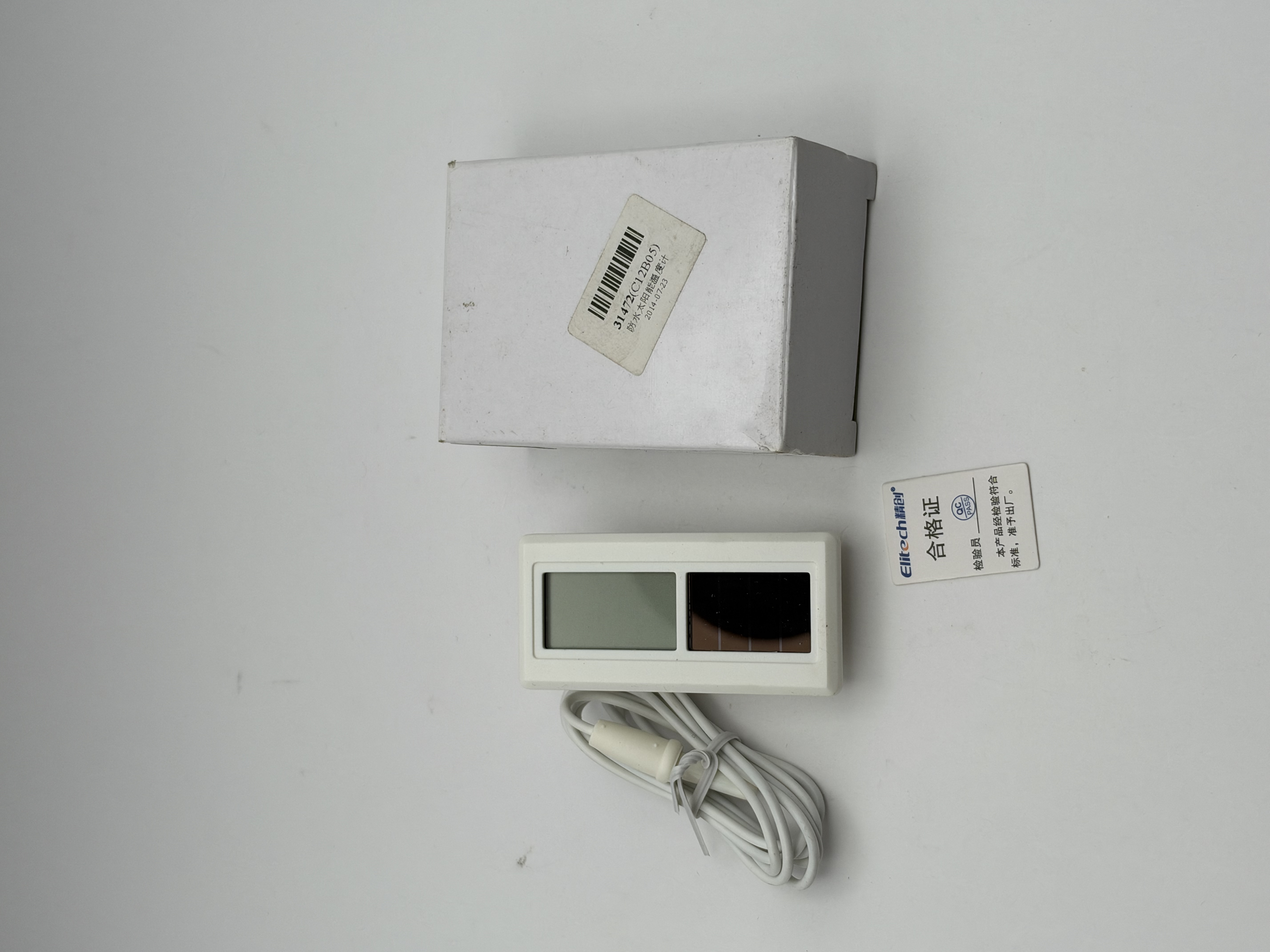 DST-50 Waterproof Solar Digital Thermometer LCD w/ External Probe