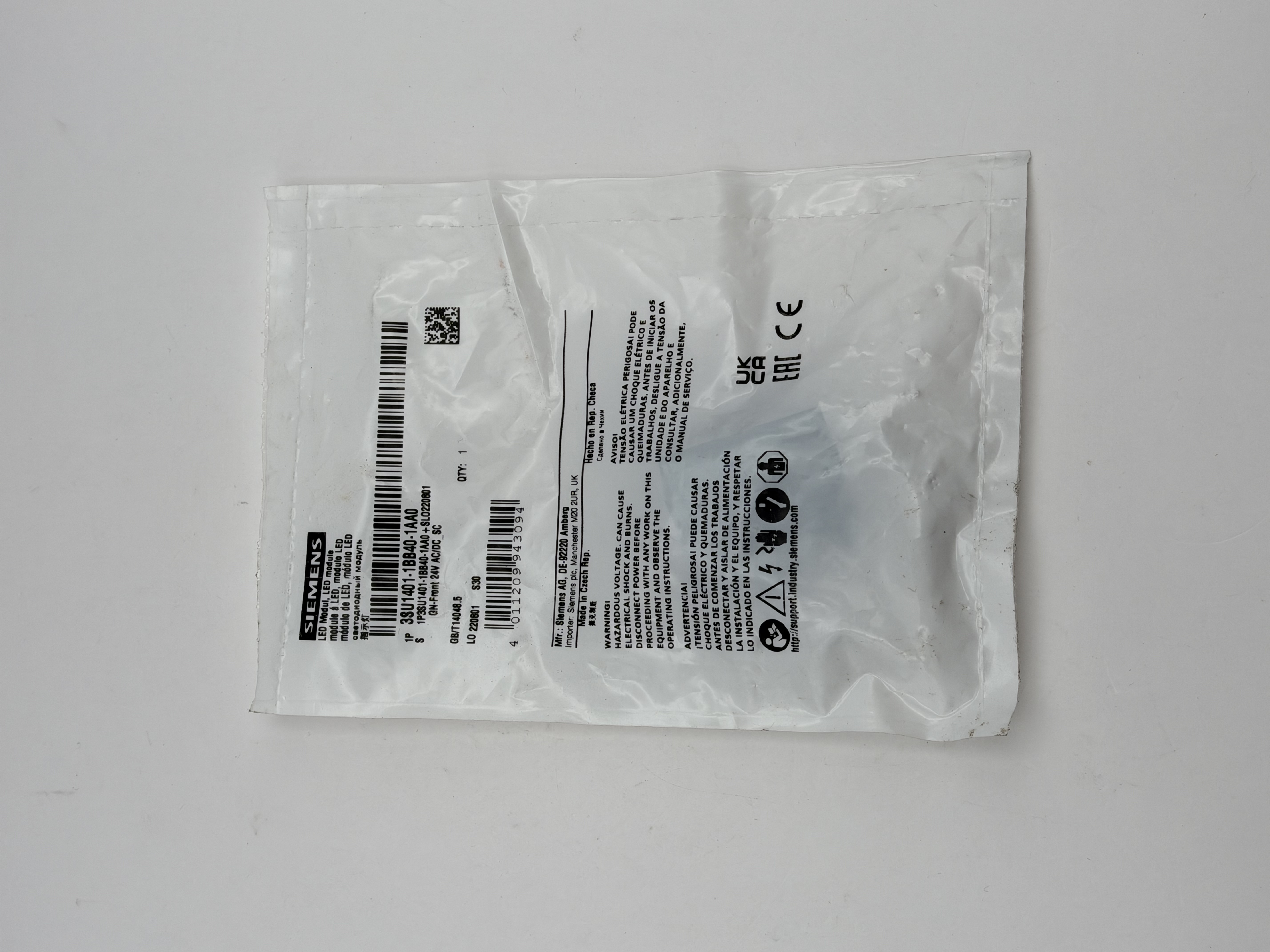 3SU1401-1BB40-1AA0 SIRIUS ACT Green LED Module 24V AC/DC