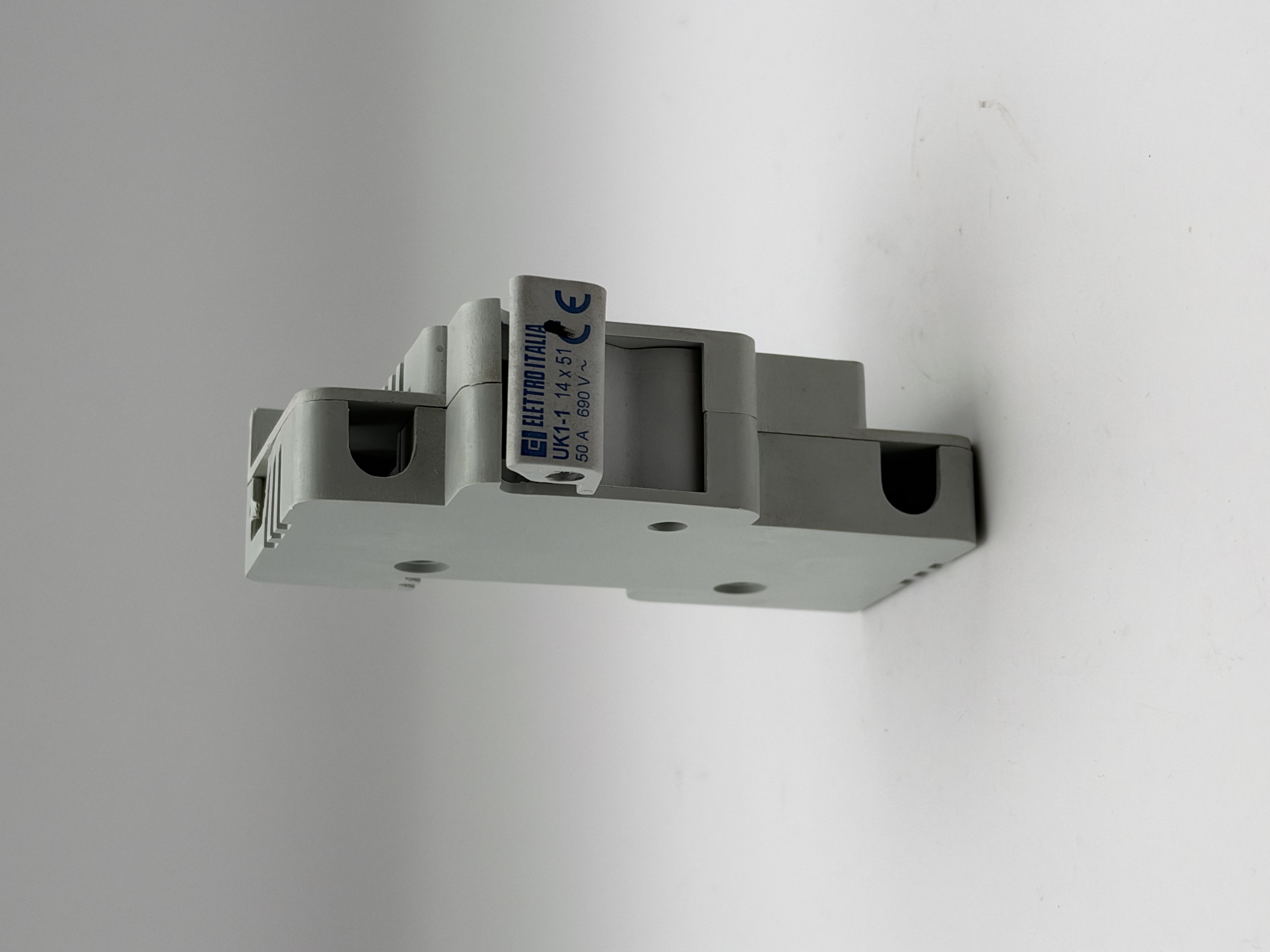 Elettroitalia UK1-1 Fuse Holder 14x51mm 50A 690V AC 1-Pole DIN Rail